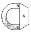 A horse-shoe magnet when not in use, is kept with a metal piece A, that is held to the north and south poles.      What is A made of ?