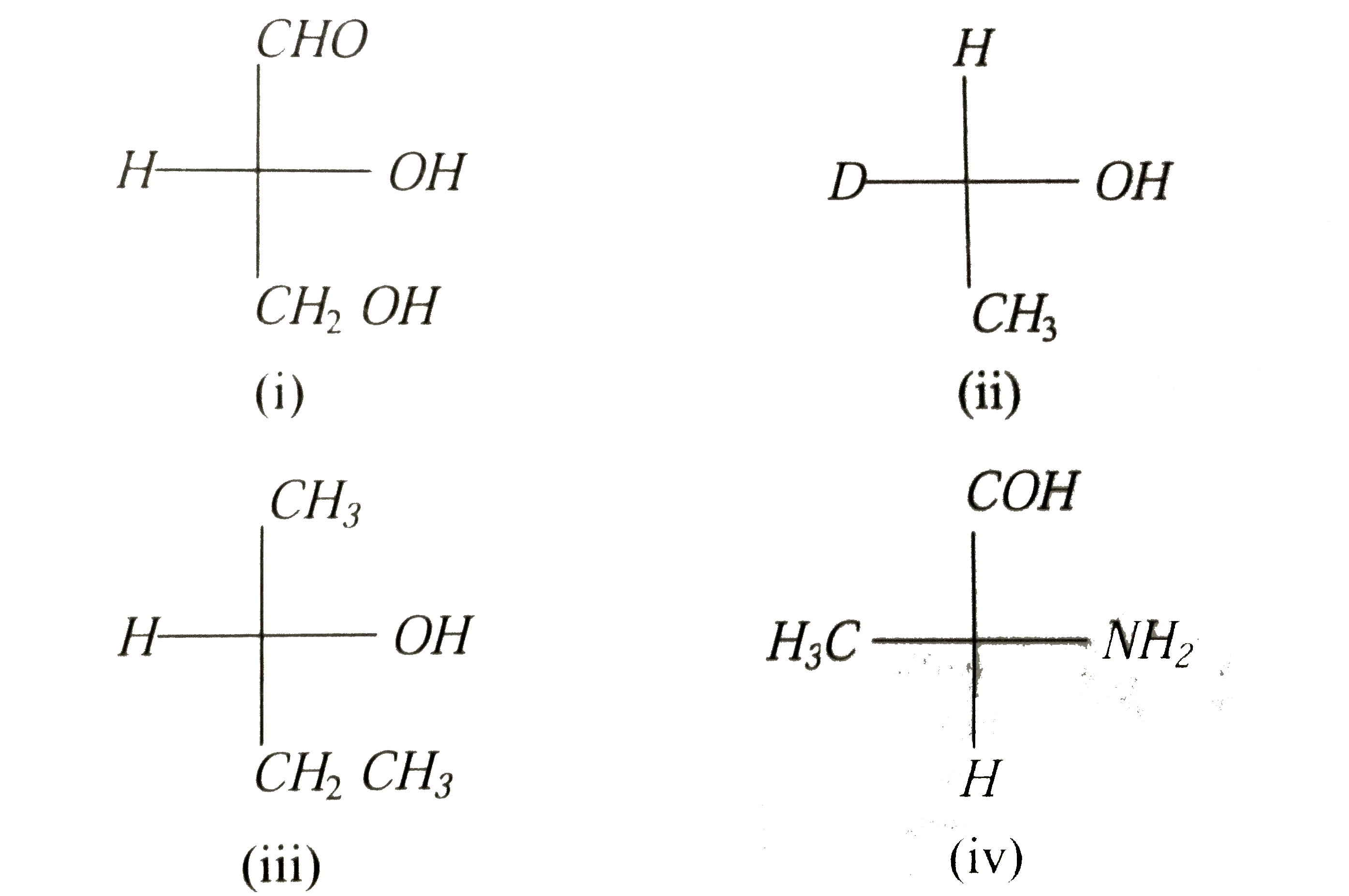 The R-isomers among the following are