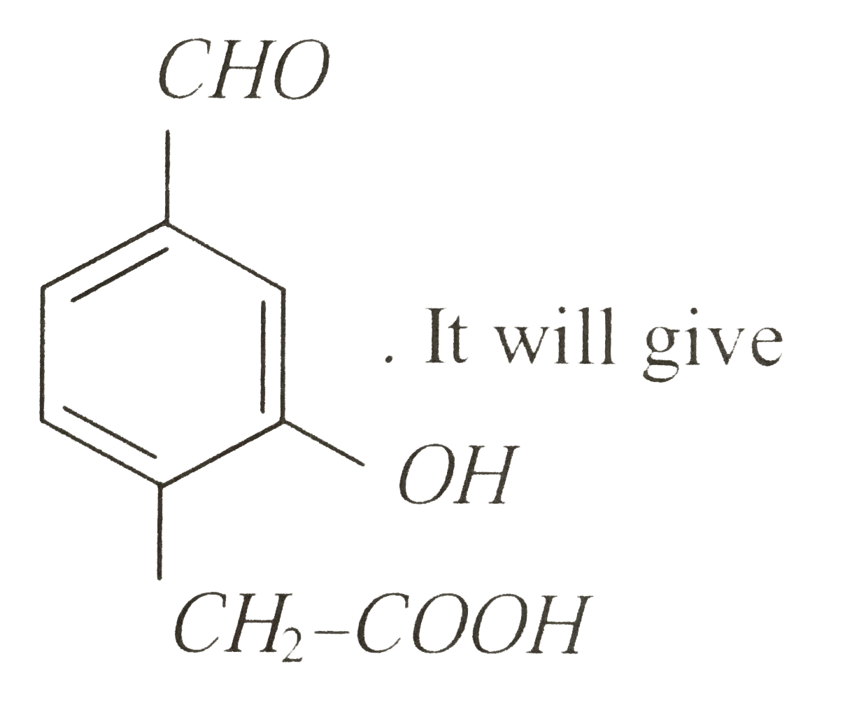 An organic compound has the structure