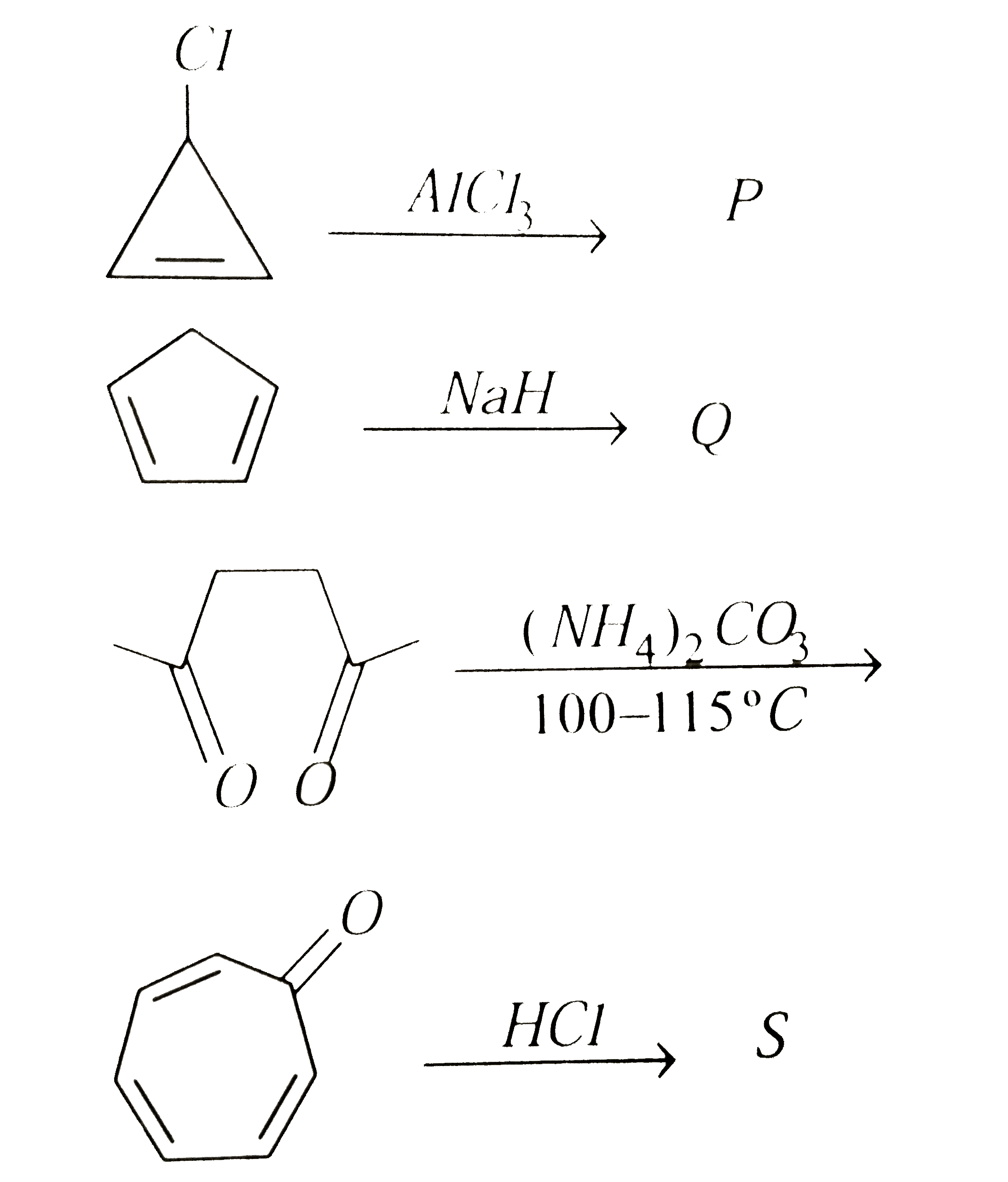 Among P,Q,R and S , the aromtic compound(s) is /are