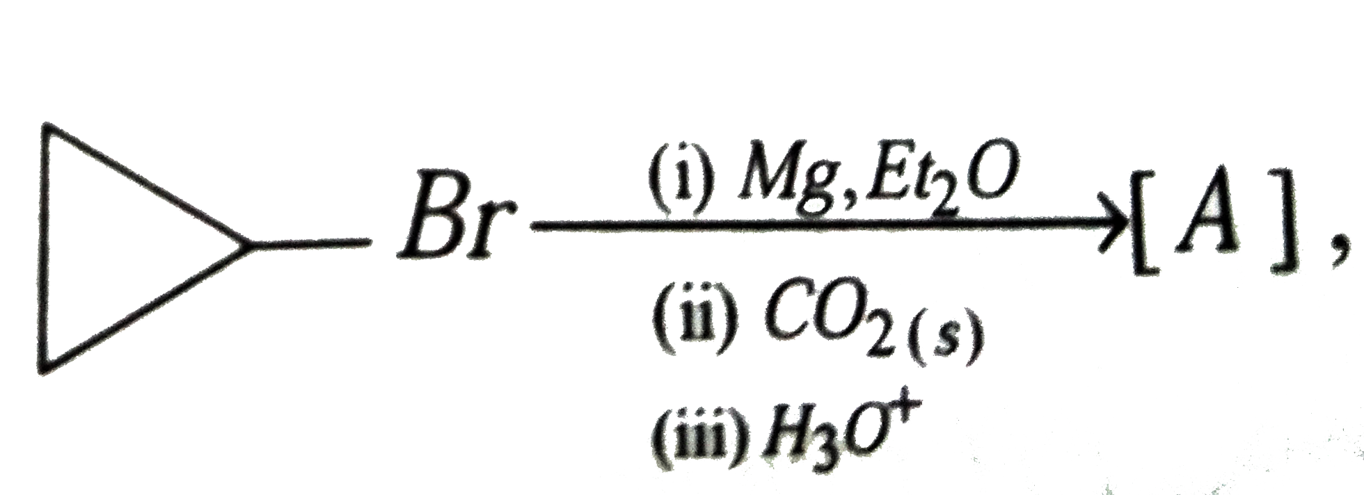 For the following reaction,  product [A] is