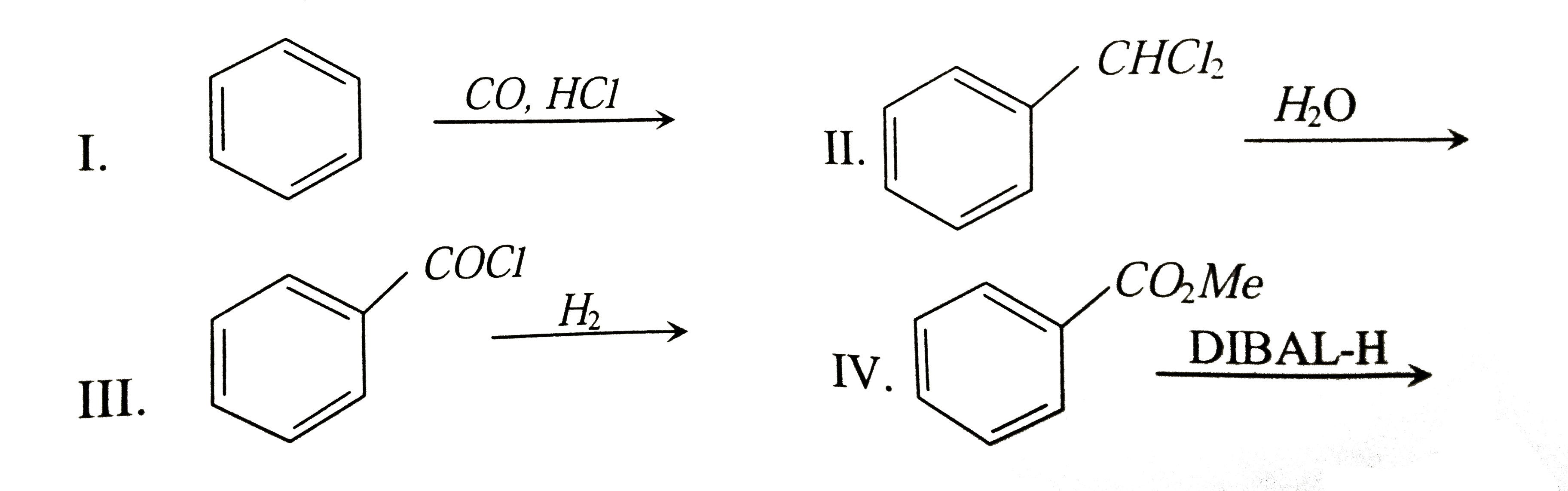 Among the following the number of reaction(s) that produce(s) benzaldehyde is