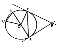 If in the following figure (not to scale) at the centre O, If the chord AB subtends double the angle that is subtended by chord CD and the angle angleAEB = 2 angleAOB, then angleCOD is equal to-