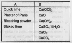 Match the following: