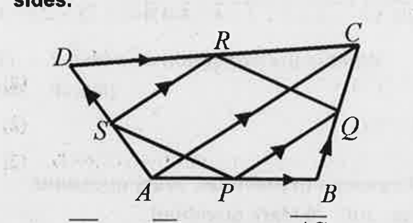 Consider the following quadrilateral ABCD in which P,Q,R,S are the mid points of the sides.   If veca is any vector, prove that veca=(veca*i)i+(veca*j)j+(veca*k)k.