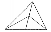 In the picture below, the top vertex of a triangle is joined to the midpoint of the bottom side of the triangle and then the midpoint of this line is joined to the other two vertices.   Prove that the areas of all four triangles obtained thus are equal to a fourth of the area of the whole triangle.