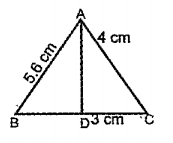 In the figure AD is the bisector of   angle A. If AB = 5.6 cm, AC = 4 cm, CD = 3 cm. find BC.