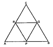 In the figure given below P, Q, R are the mid points of the sides of AB, BC and AC of the triangle ABC . The area of the triangle ABC is 60 sq.cm. find the area of the parallelogram APQR.