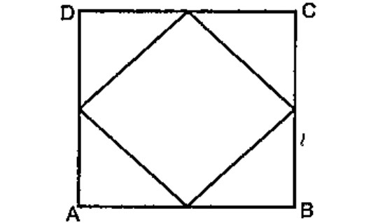 The sides of a square are 6 centimetres long. The mid points of the sides are joined to form another square as shown below.   What is the perimeter of the smaller square?   .