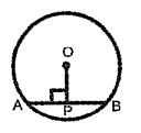 In the figure O is the center. Radius = 5cm. AB = 8 cm. what is the perpendicular distance from the center of the circle to AB.