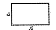 If the length is sqrt3 cm  and breadth sqrt2 cm   What will be the area ? (sqrt2 = 1.4 , sqrt3 = 1.7)