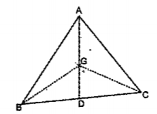 In the figure,AD is the line joining a vertex to the mid point of the opposite side.   G is a point on AD which divides AD in the ratio 2:1 as AG:GD=2:1   Name the triangle having equal area in the picture