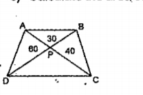 In the figure the diagonals AC and BD intersect at P. The area of PAB is 30 cm^2 , area of PDA is 60 cm^2 and area of PBC is 40 cm^2.    What is PD:PB?