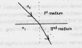 A light ray travelling from one medium to another me dium is given in the figure.What is a relation between angle of incidence, angle of refraction and refractive index of medium.