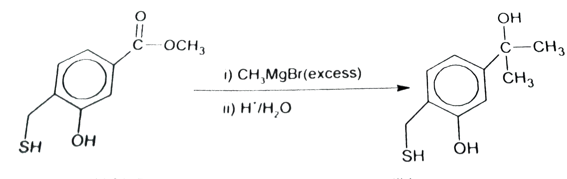 Moles of CH(3)MgBr consumed per mol of reactant will be