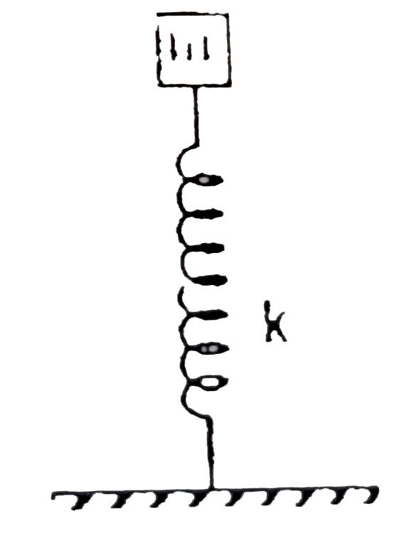 A block of mass m is attached to a spring of force constant k whose other end is fixed to a horizontal surface. Initially the spring is in its natural length and the block is released from rest. The average force acting on the surface by the spring till the instant when the block has zero acceleration for the first time is