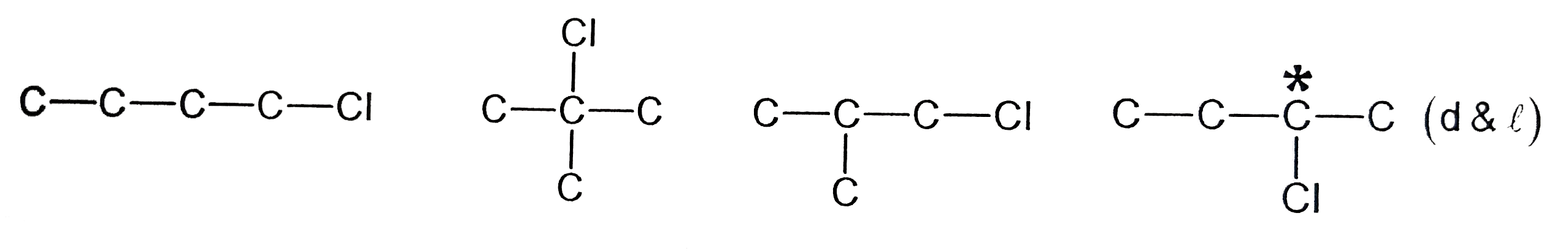 c4h9cl isomers structure