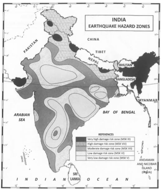 Locate And Label Earthquake Prone Areas On An Outline Map Of I