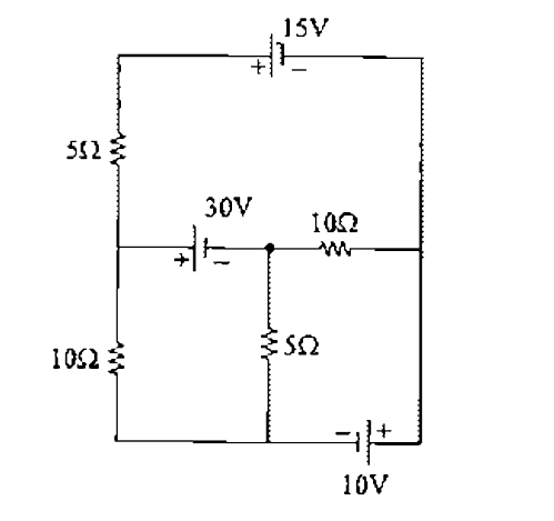 Find the power supplied or supplied by each batter in the circuit shown in figure -3.201.