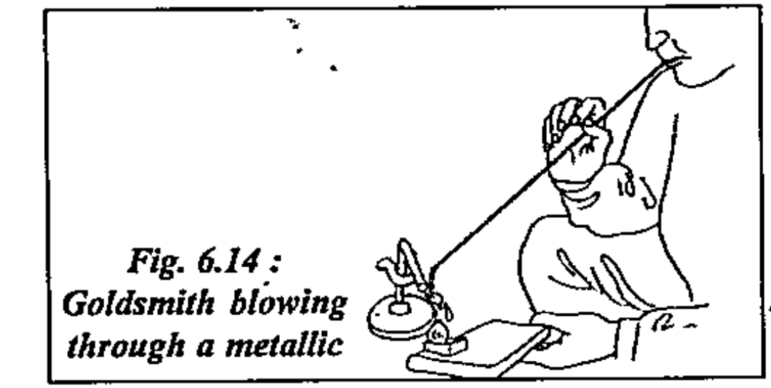 Goldsmiths blow the outermost zone of a flame with a metallic blow-pipe for melting gold and silver . Why do they use the outermost zone of the flame?