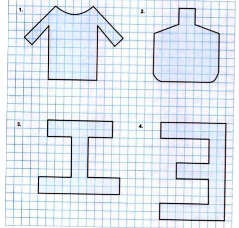 Find the area of each of the  figures drawn on the unit square grid paper given below :