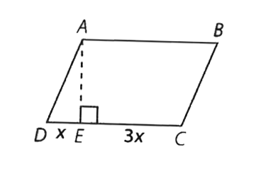 ABCD is parallelogram (see figure above) . The ratio of DE to EC is 1:3. Height AE has a length of 3. If quadrilateral ABCE has an area of 21, what is the area of ABCD?