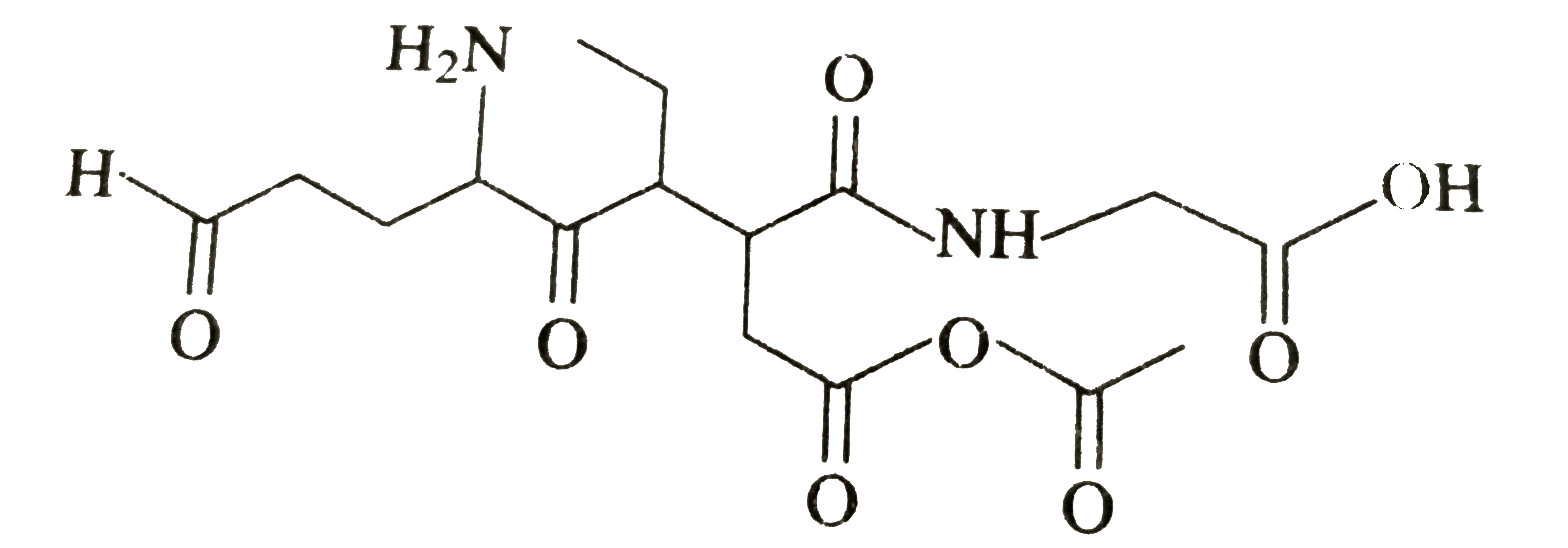 Numbetr of functional groups present in the following compound is :