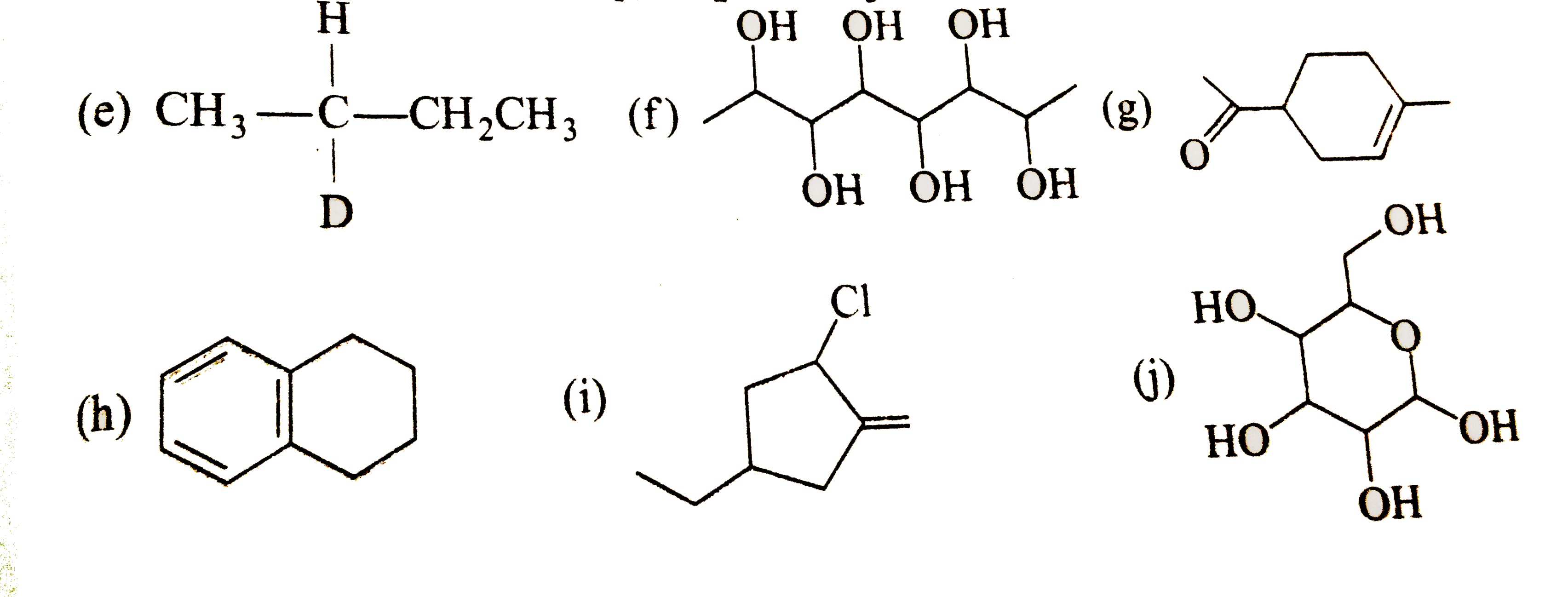 Locate the sterogenic center (s) in each compound. A molecule may have zero, one or more sterogenic centers.   (a) CH(3)CH(2)CH(2)CH(2)CH(2)CH(3)   (b)CH(3)CH(2)OCH(CH(3))CH(2)CH(3)   ( c) (CH(3))(2)CHCH(OH)CH(CH(3))(2)   (d)(CH(3))(2)CHCH(2)CH(CH(3))CH(2)CH(CH(3))CH(CH(3))CH(2)CH(3)