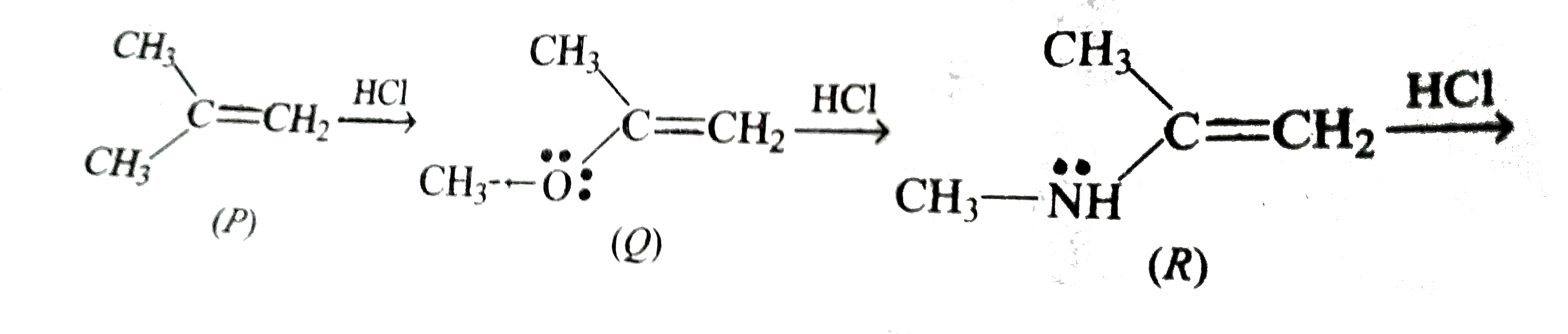 Arrange the following reactionin decreasing order of electrophilic addition reaction: