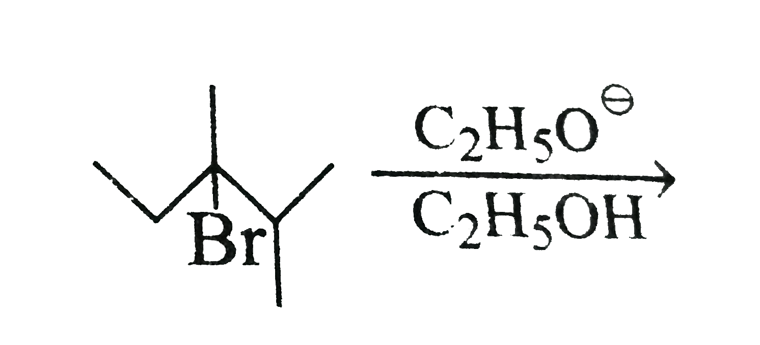 In the reaction      The major product obtained is: