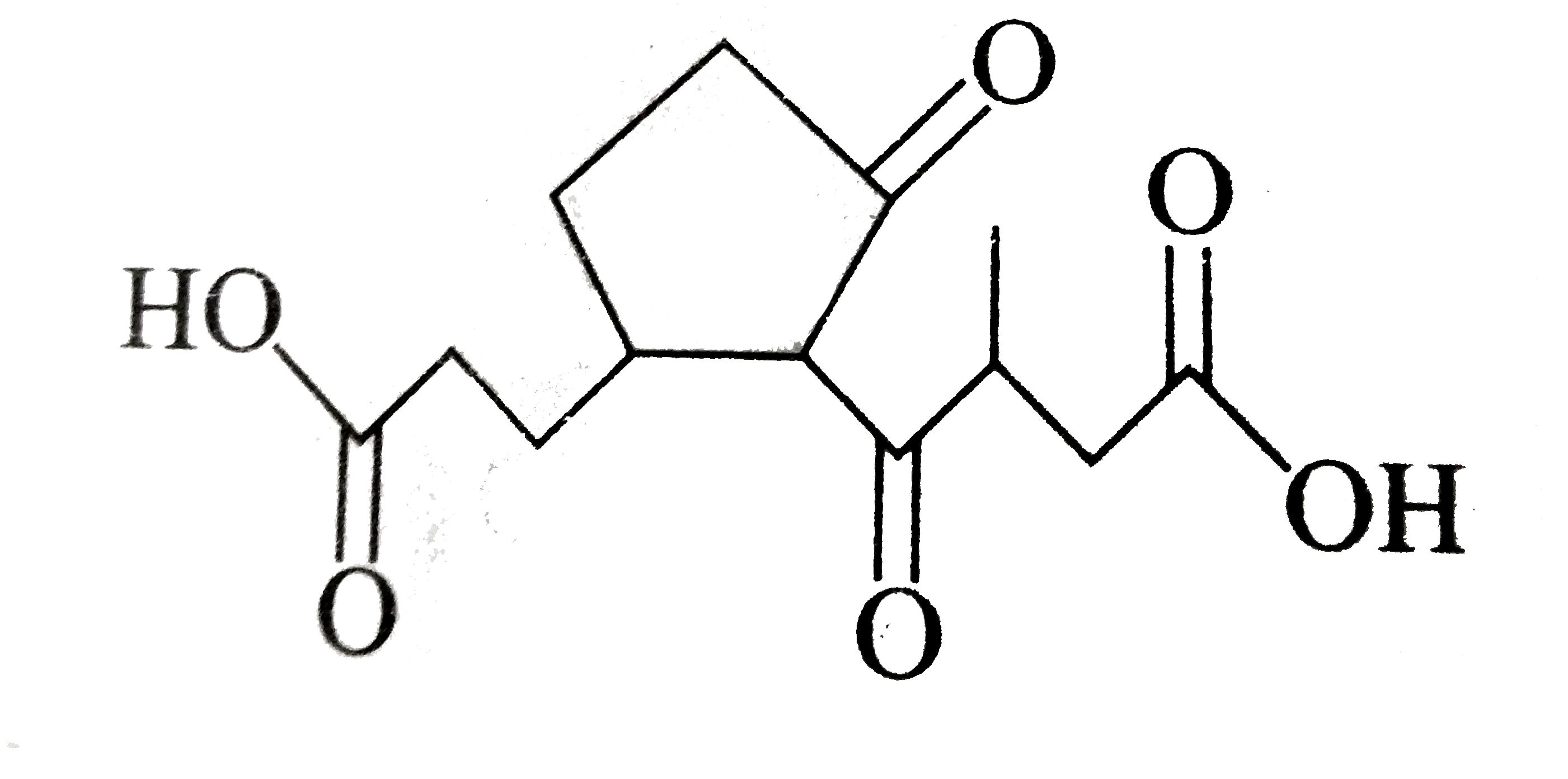 Which molecule will give following dicarboylic acid lupion treatment with acidic solution of KMnO(4)?