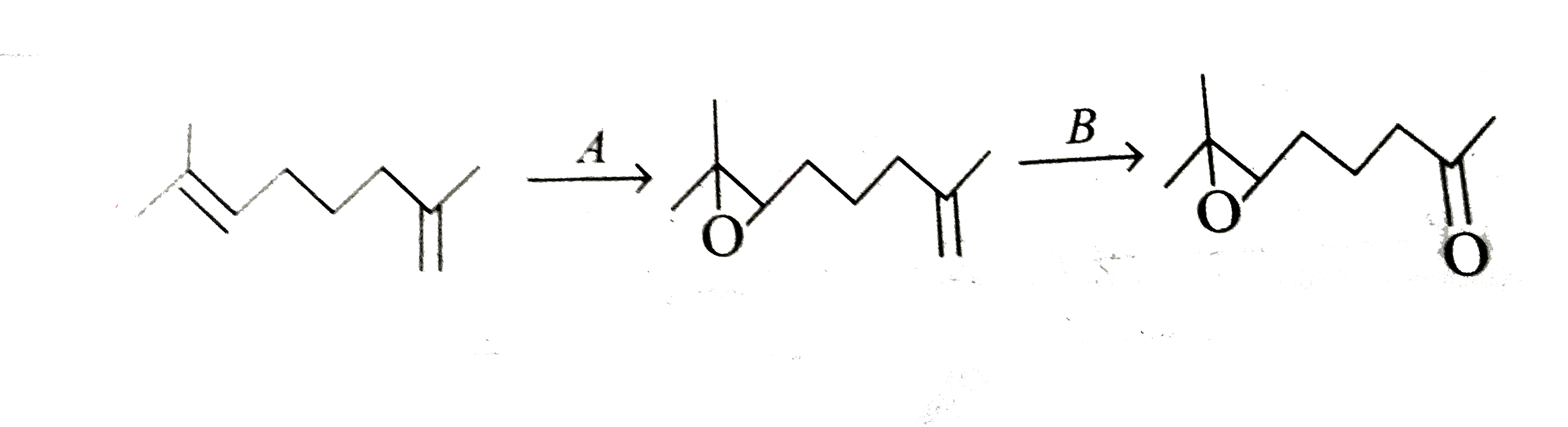 Reagents (A) and (B) in above reaction: