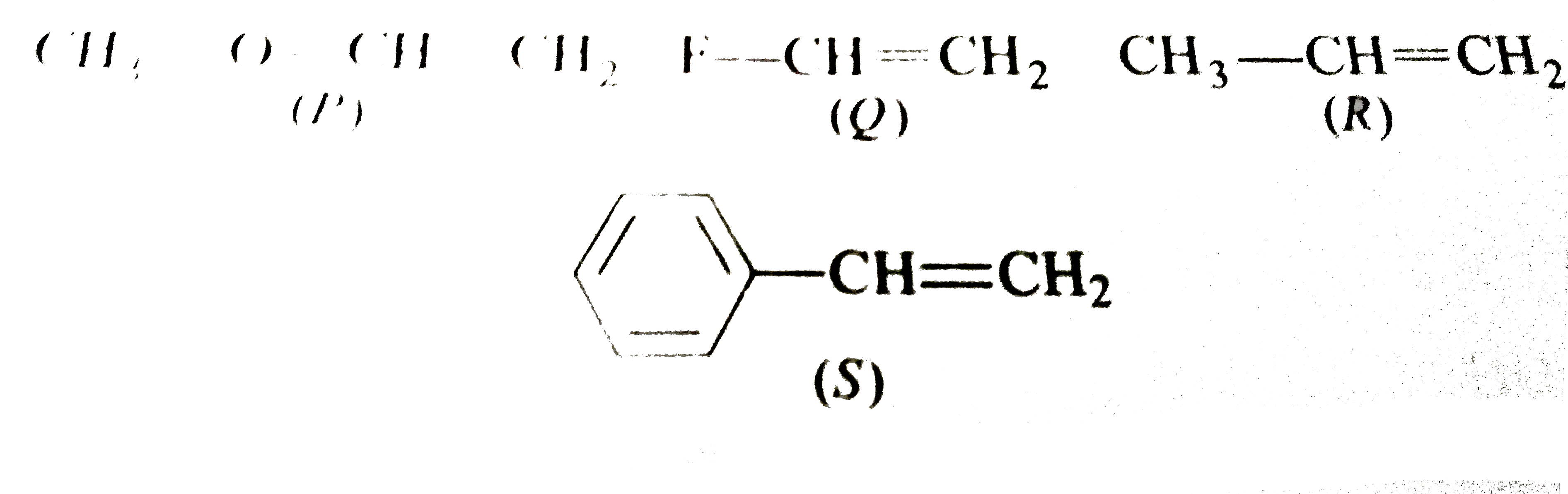 Rates of hydration of the following alkene are:   CH(3)-OCH=CH(2)