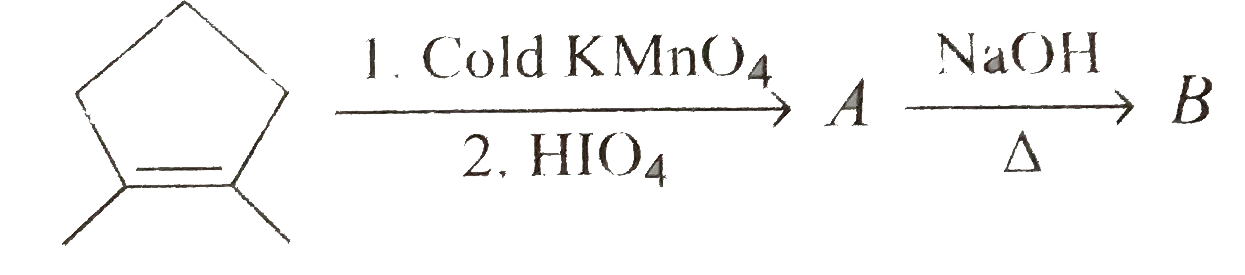 Consider the following sequence of reaction      The product B is :
