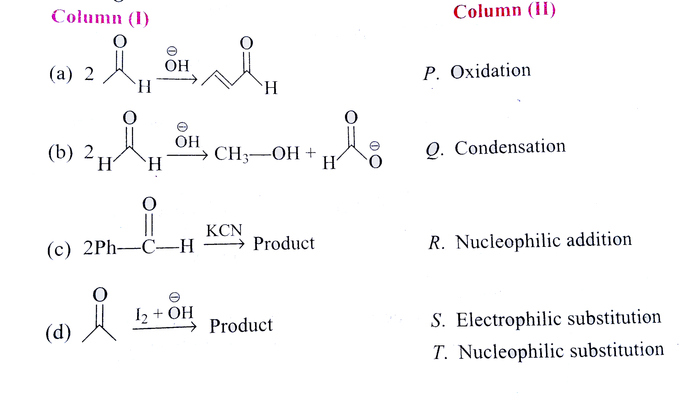 Match the following columns