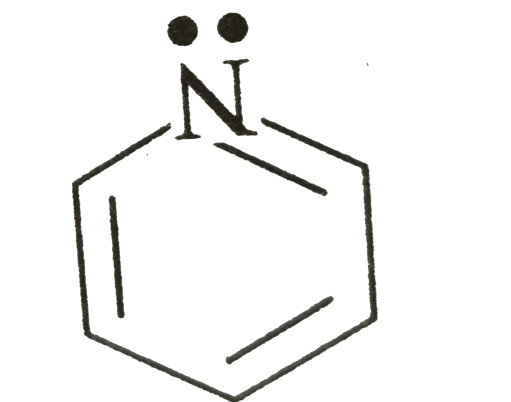 For any compound to be aromatic, compound  should  follow  a given set of rule  known as  Huckel's rule   According  to Huckel's rule of aromaticy :     (a) compound should  be cyclic    (b)  compounds shoulds  be  planar  and conjugated .    (c) compound should  have  (4n + 2 )pie^(-)      where n=0, 1, 2, 3.... integer  number .      Identify number of delocalised pi-electron in pyridine : ltBRgt