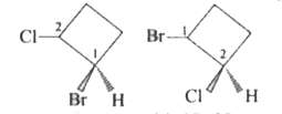 The configuration of 1 and 2 carbon atom in the following compounds is :