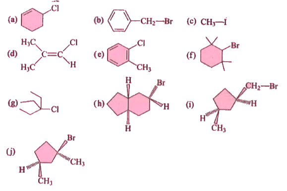 Examine the ten structures shown below and select those that satisfy each of  the following condition.      How many compounds do not react with NaOH?
