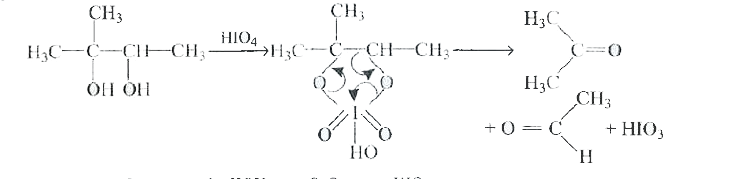 1,2-diols are oxidized to ketones or aldehydes by periodic acid HIO(4). Periodic acid reacts with diol to form a cyclic intermediate. The reaction takes place because iodine is in a highly positive oxidation state, so it readily accepts electrons. When the intermediate breaks down, the bond between the two carbons bonded to the OH groups break.      Which of the following compounds will not react with HIO(4)?