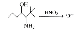 Predict the major product 'X' in the following reaction: