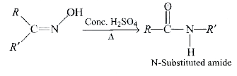 Passage-2   Ketoxime when heated with certain reagents undergoes rearrangement to form amides. This is known as Beckmann's rearrangement.      Mechanism:         Find out (X) of the reaction :