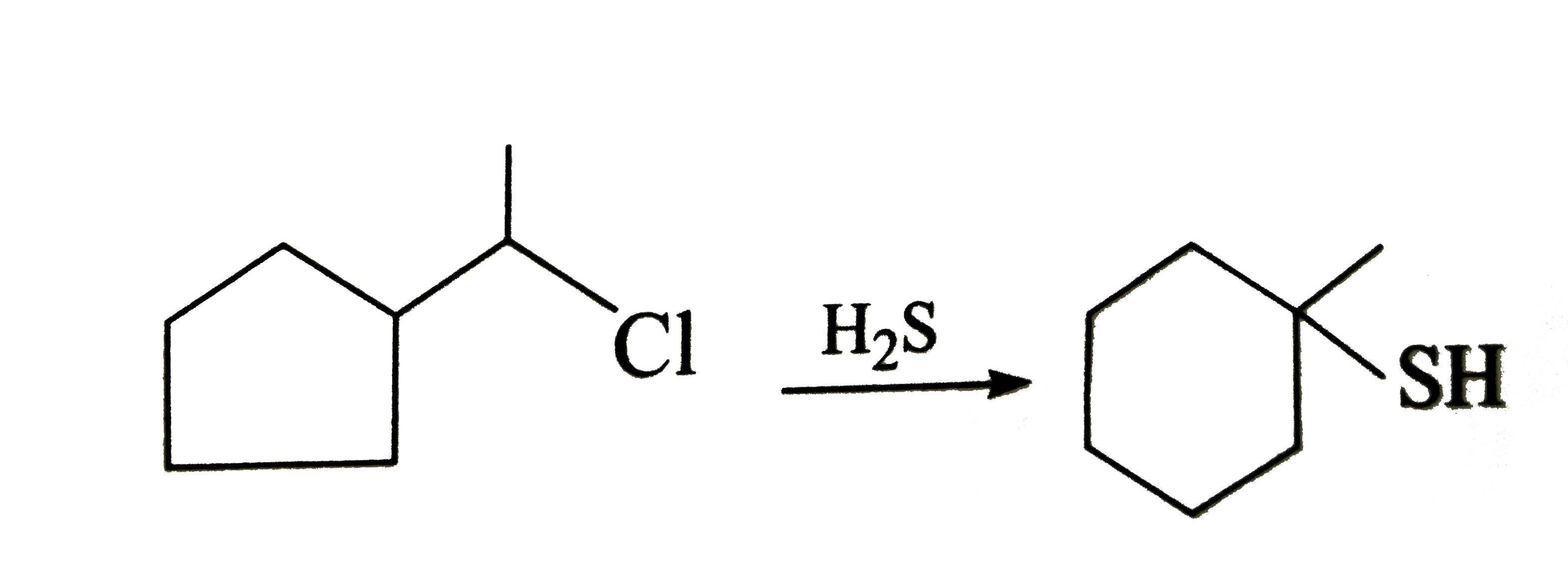 Give possible mechanism of the given reaction using carbocation rearrangement.