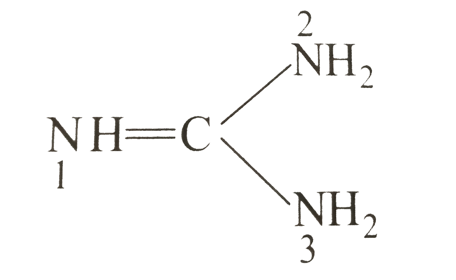 Which nitrogen is protonated readily in the guanidine?