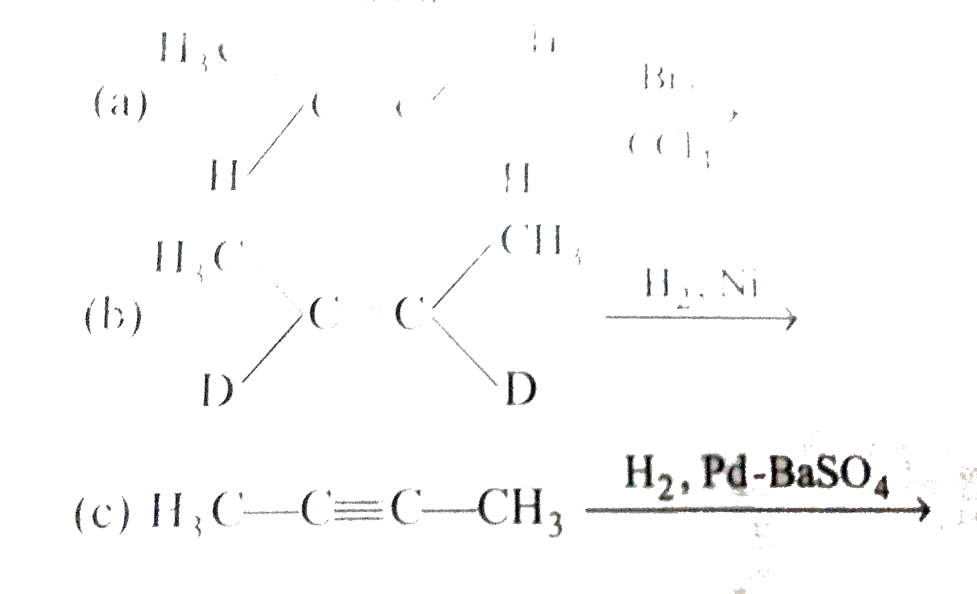 How many of the following addition reactions are syn addition reaction.