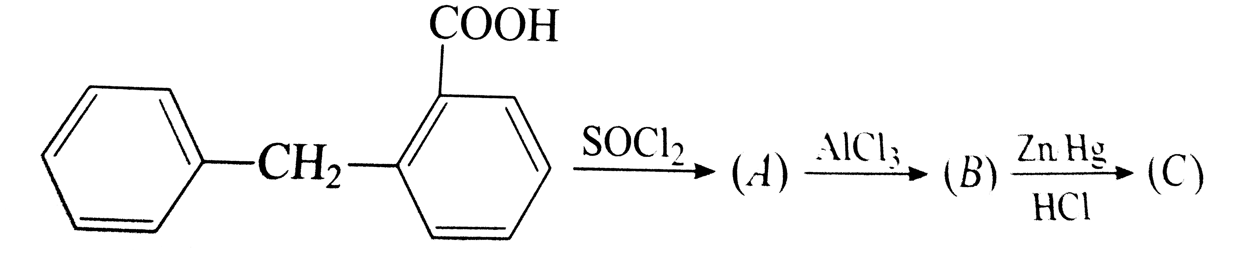 What are (A), (B) and ( C) in the following scheme of reactions ?