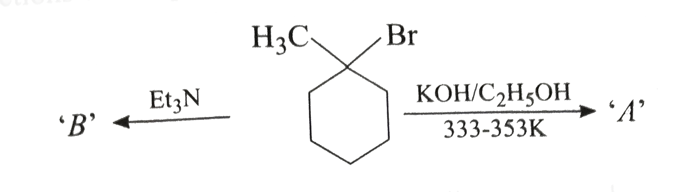The major organic products 'A' and 'B' in the given reactions are respective :