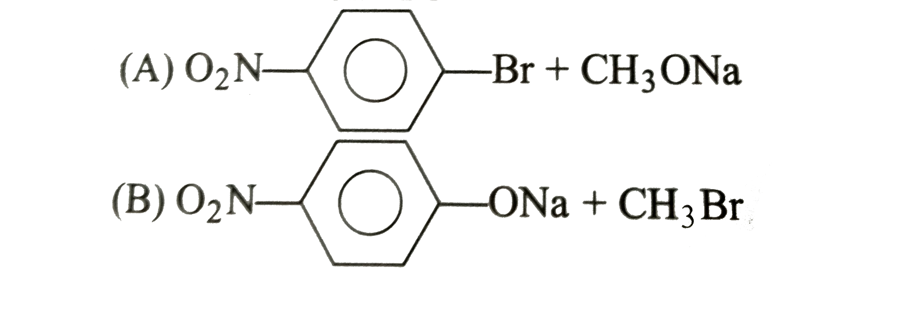 Which of the following is an appropriate set of reactants for the preparation of 1-methoxy -4-nitrobenzene ?