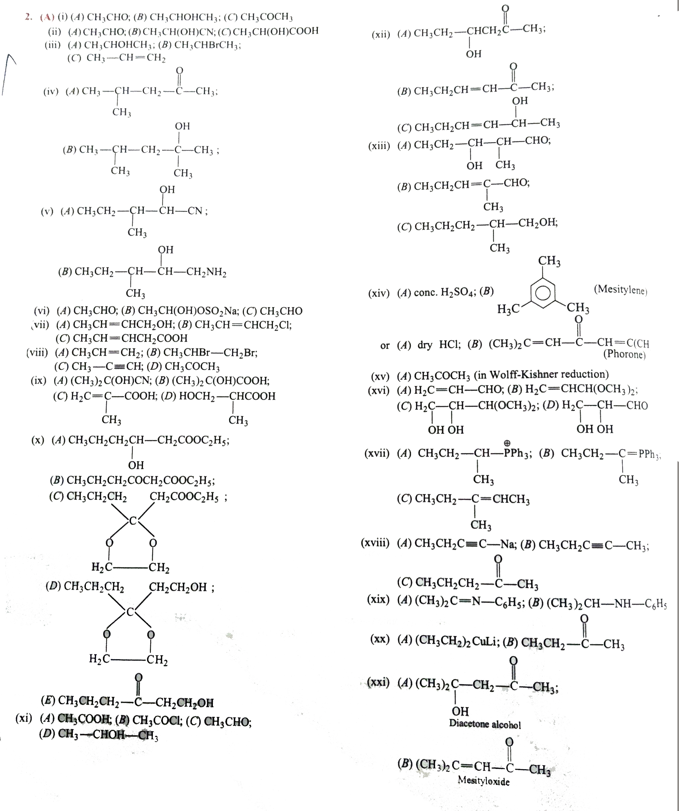 Identify The A B C And D In The Following Reactions Sequen