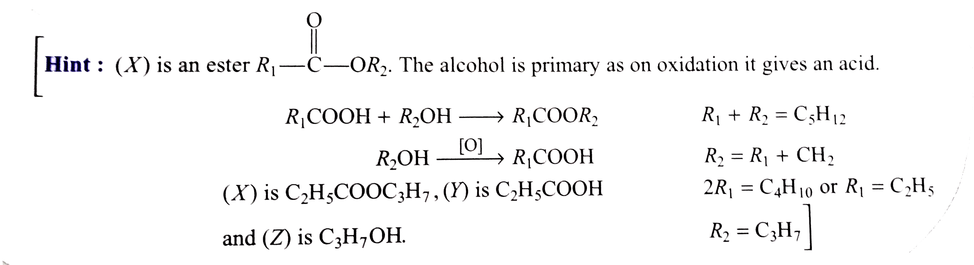 A Liquid X Having A Molecular Formula C 6 H 12 O 2 Is