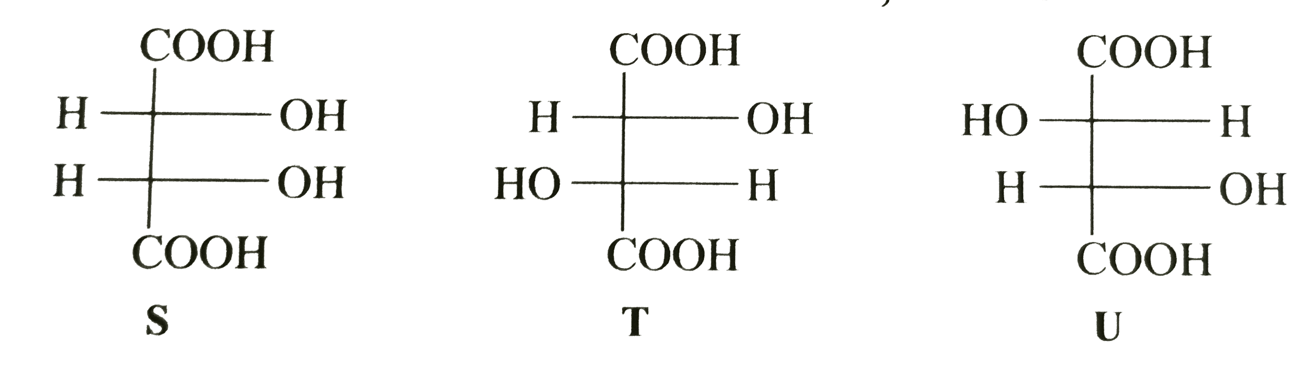 P and Q are isomers of dicarboxyhc acid C(4)H4O(4) .Both decolourize Br(2)//H(2)O On heating, P forms the cyclic anhydride.    Upon treatment with dilute alkaline KMnO(4), P ass well as Q could produce one or more than one from S. T and U.      Compounds formed form P and Q are, respectively.